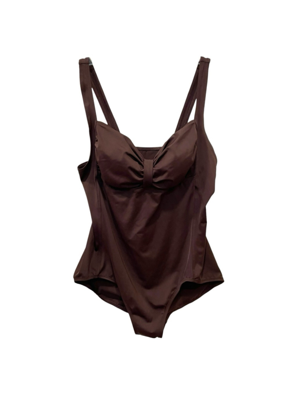 Speedo Womens Size 20 One Piece Swimsuit Wide Straps Style 722365 Brown